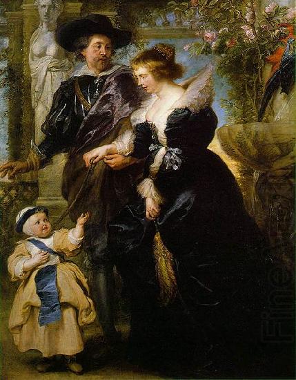 Peter Paul Rubens Rubens his wife Helena Fourment  and their son Peter Paul china oil painting image